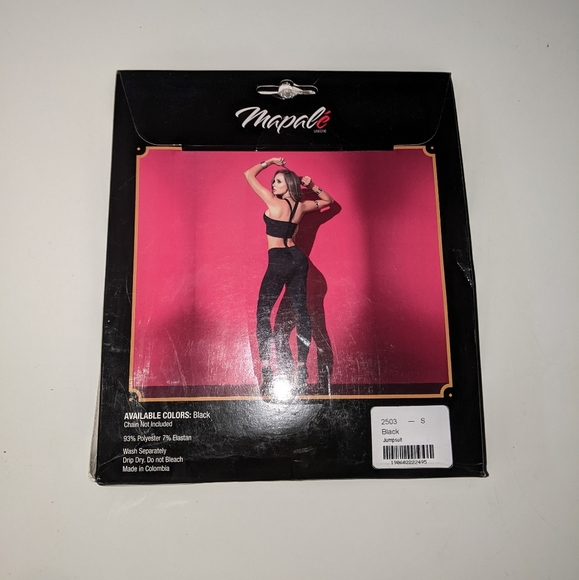 Mapalé Lingerie Two Piece Jumpsuit style pants set in black - Picture 2 of 2